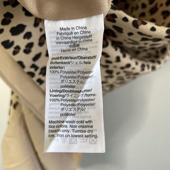 J CREW Womens Brown Leopard Button Front Midi Dress NEW $148 Long Sleeve SZ: 2 - Picture 10 of 11